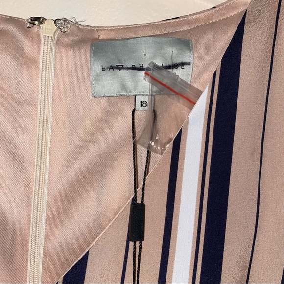 Lavish Alice 70's Stripe Cape Jumpsuit - Picture 10 of 13